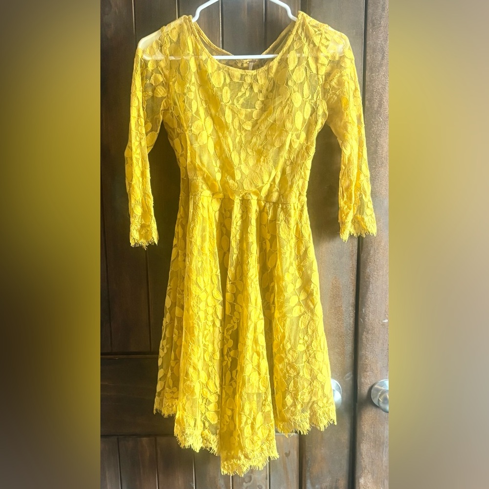 Yellow Lace Dress by Free People